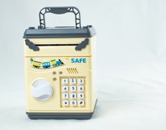 Дитячий сейф-скарбничка saving box money safe з кодовим замком жовтий