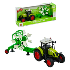 Игрушка Трактор с прицепом WY 900 D Farmland Зеленый