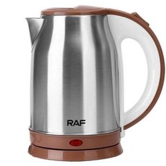 Електричний чайник металевий 2л 2200Вт RAF R7830 Коричневий