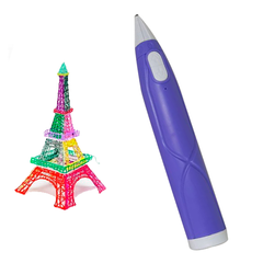 3D ручка для малювання 3D pen 6-1 Фіолетова