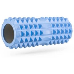 Ролик масажний для йоги, фітнесу (спина та шия) OSPORT (33*14 см) Блакитний