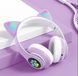 Бездротові навушники Bluetooth з котячими вушками STN-28 Фіолетові