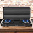 Плита газовая настольная на 2 конфорки эмалированная SOKANY SK6002 Черная