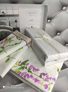 Постільна білизна Fiesta Spring Ранфорс Бавовна Євро розмір