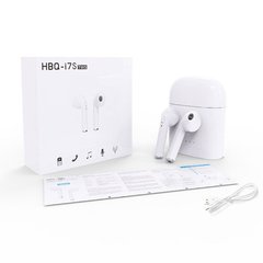 Бездротові bluetooth-навушники HBQ i7 TWS micro usb з доп станцією + повербанк Білі