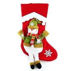 Носок новогодний для подарков Снеговик 47*30см