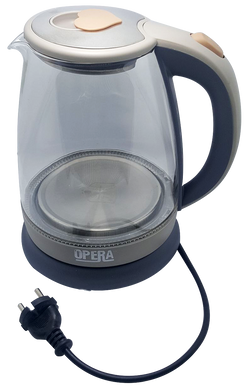 Скляний електрочайник Opera OP-860 Сірий