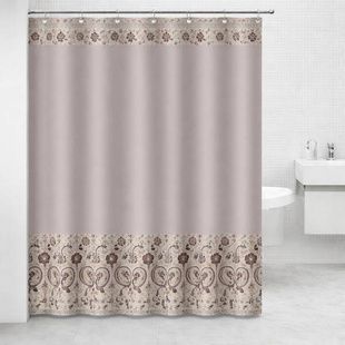 Фіранка-шторка для душу 180*180см Shower curtain W-5 Коричнева