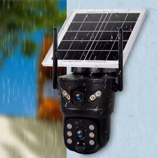 Камера видеонаблюдения уличная с солнечной панелью 360 4G Solar camear D05-4G V380 Черная