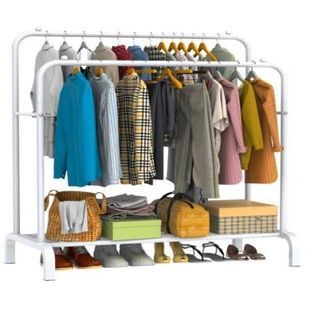 Стійка вішалка подвійна для одягу та взуття Loft Rack 8802 Біла