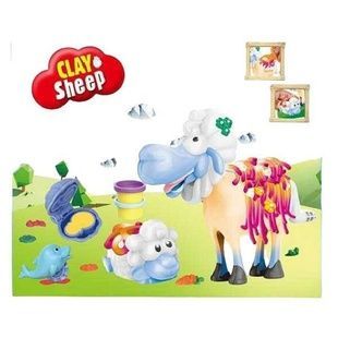 Набор теста для лепки 3 баночки с формами Овечка Clay Sheep