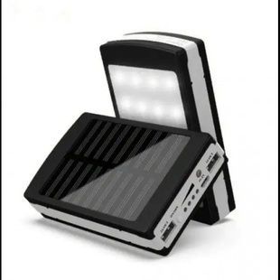 Power bank 50000mAh з LED панеллю та сонячною батареєю Чорний