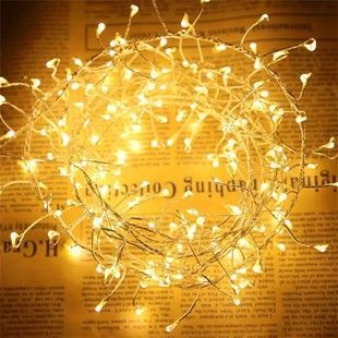 Гірлянда "Роса" срібний пухнастий дріт USB з пультом д/в 20м 200LED