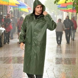Дождевик на кнопках Зеленый XL