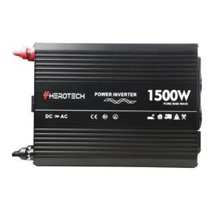 Перетворювач напруги, інвертор з модифікованою синусоїдою 1500w 12v/220v HEROTECH Чорний
