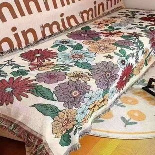Подстилка универсальная льняная 90х180см 32506 Цветы