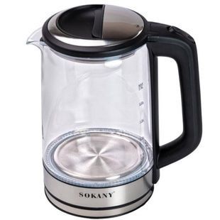Электрочайник стекляный 2,5л 1500Вт Sokany SK-09013