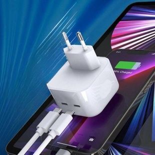 Мережевий зарядний пристрій блок живлення XO L102 35W dual Type-c port fast charger