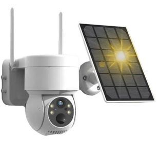 Камера видеонаблюдения PTZ уличная с солнечной панелью WiFi TQ2 ICSEE с солнечной панелью Белая