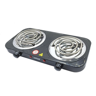 Электроплита спиральная на 2 комфорки Hot Plate A-PLUS Черная