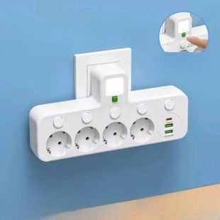 Сетевой фильтр-разветвитель 4*220V, 2*USB, 1*PD Type-C 8625UL LED Белый