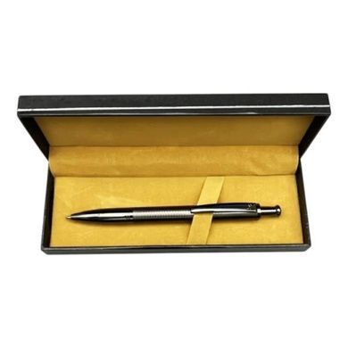 Ручка шариковая металлическая в подарочном футляре Promise 005G Серебристо-черная