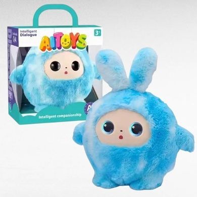 Игрушка мягкая интерактивная с искусственным интеллектом Smart AI Plush BB1882F-89 Голубая с ушками