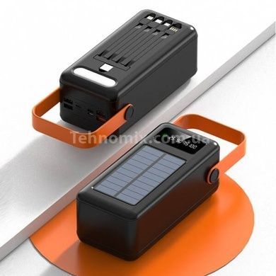 Power Bank із сонячною панеллю та проводами 160000 YM-640 CX Чорний