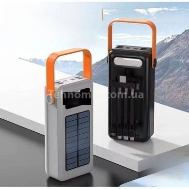 Power Bank із сонячною панеллю та проводами 160000 YM-640 CX Чорний