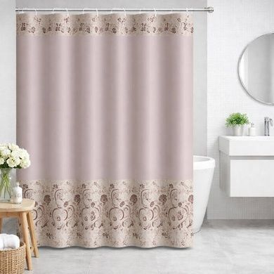 Фіранка-шторка для душу 180*180см Shower curtain W-5 Коричнева
