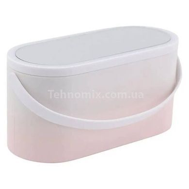 Органайзер для косметики с зеркалом от USB с подсветкой Cosmetic Mirror Розовый