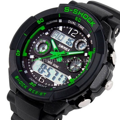 Годинник чоловічий тактичний Skmei S-Shock Green 0931