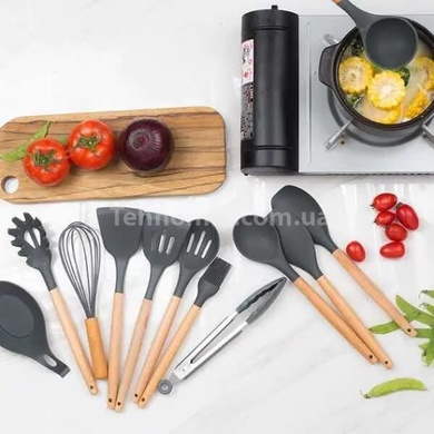 Набір кухонного приладдя 12 предметів Kitchen Set Чорний