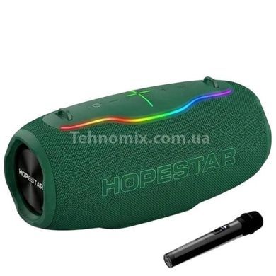 Колонка с микрофоном аккумуляторная 24000 mAh 186 х 404мм Hopestar H86 180W Зеленая