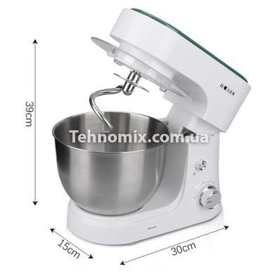 Кухонный комбайн тестомес Haeger HG-6611 с металлической чашей 4л