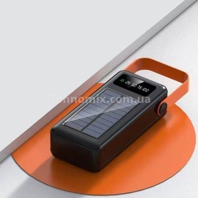 Power Bank із сонячною панеллю та проводами 160000 YM-640 CX Чорний