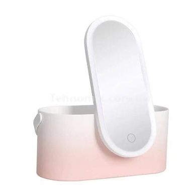 Органайзер для косметики с зеркалом от USB с подсветкой Cosmetic Mirror Розовый