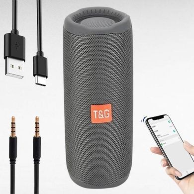 Bluetooth-колонка акумуляторна 1200mAh 66x68x171,5мм TiG TG365 Сіра