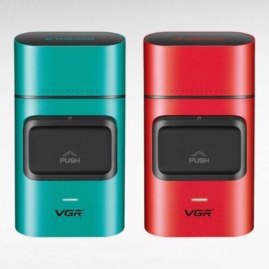 Електробритва акумуляторна з подвійним лезом 2000mAh VGR V-307 GREEN Зелена