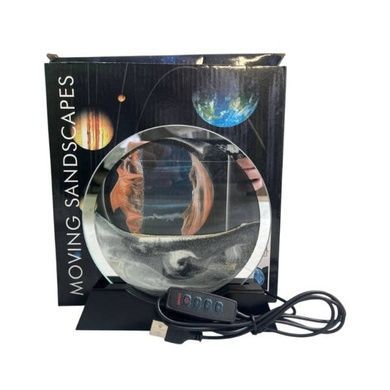 Настільний декор Піщані гори USB з LED підсвічуванням 3D MAG-712 Чорний пісок