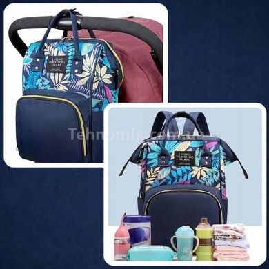 Рюкзак для мам Living Traveling Share Синій з малюнком