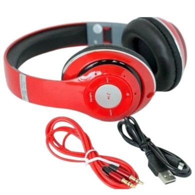 Наушники аккумуляторные беспроводные акустические Bluetooth TM010 Красные