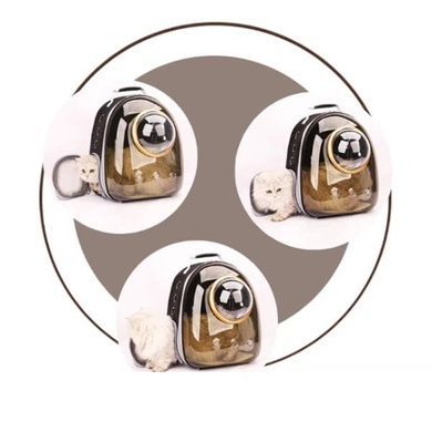 Рюкзак для переноски животных с иллюминатором CosmoPet Черный