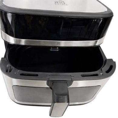Аэрогриль на 2 тена с чашей 12,5л Prime Kitchen AF90122DTW Черный с серым