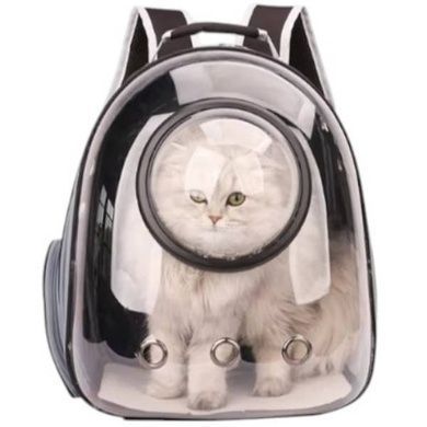Рюкзак для переноски животных с иллюминатором CosmoPet Черный