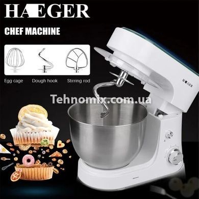 Кухонный комбайн тестомес Haeger HG-6611 с металлической чашей 4л