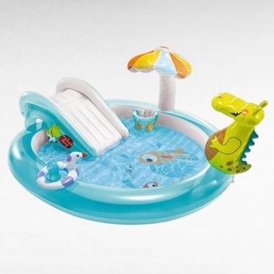Игровой центр надувной Аллигатор 201х170х84см 160л Intex 57165 NP Разноцветный