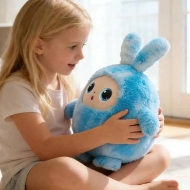 Игрушка мягкая интерактивная с искусственным интеллектом Smart AI Plush BB1882F-89 Голубая с ушками
