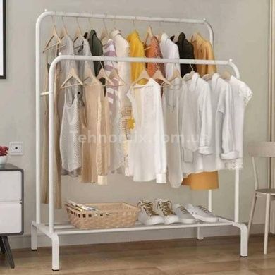 Стійка вішалка подвійна для одягу та взуття Loft Rack 8802 Біла