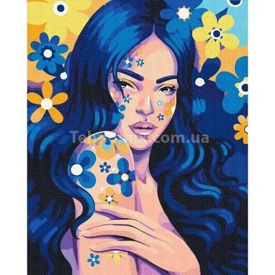 Картина по номерам Девушка индиго @Полина Скурихина BS53734